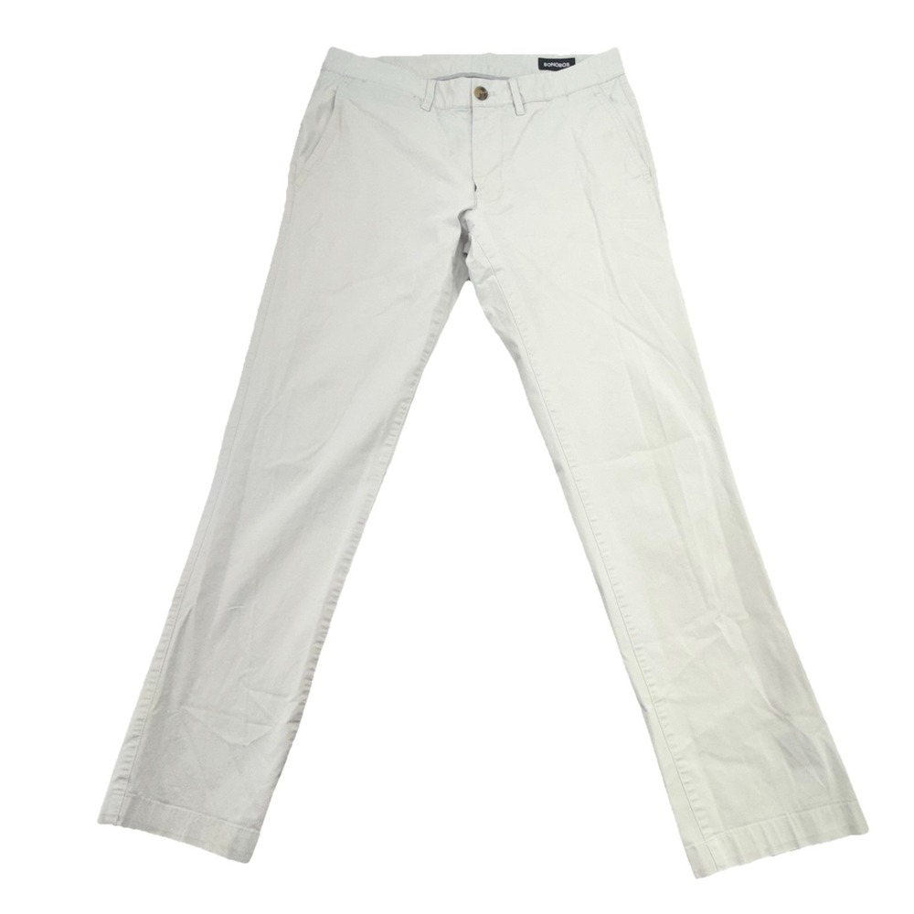 Bonobos Pants Mens 31x34 Chino Straight Leg Midrise Gray Tailored